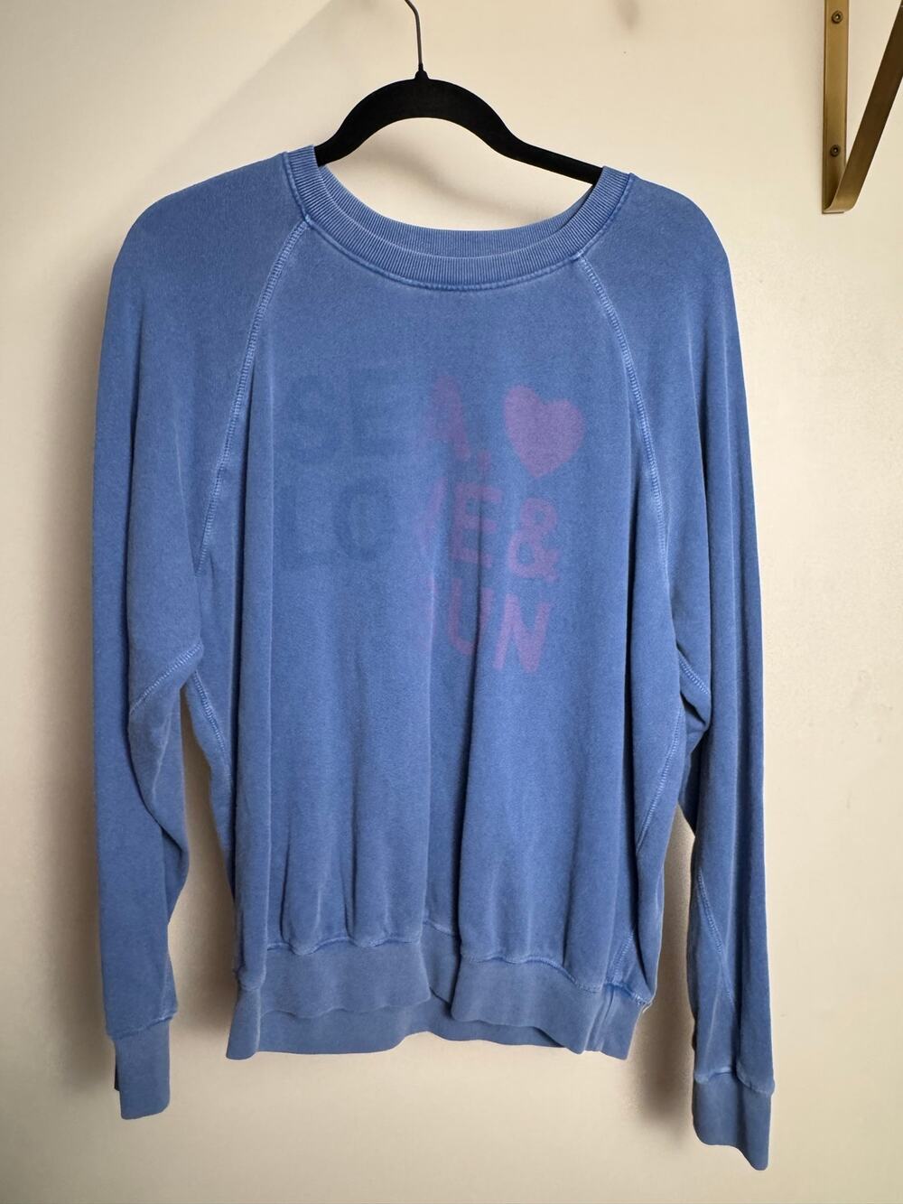 SUNDRY Distressed 100% Cotton Sweatshirt